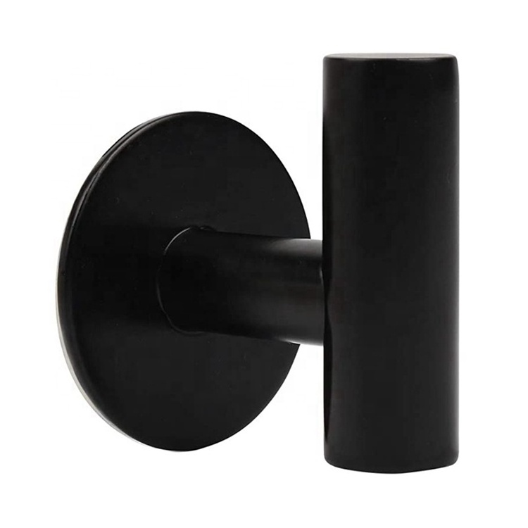 Matte Black Self Adhesive Round Clothes Hooks Stainless Steel Towel Hook Heavy Duty Wall Coat Hooks for Toilet Washroom Kitchen