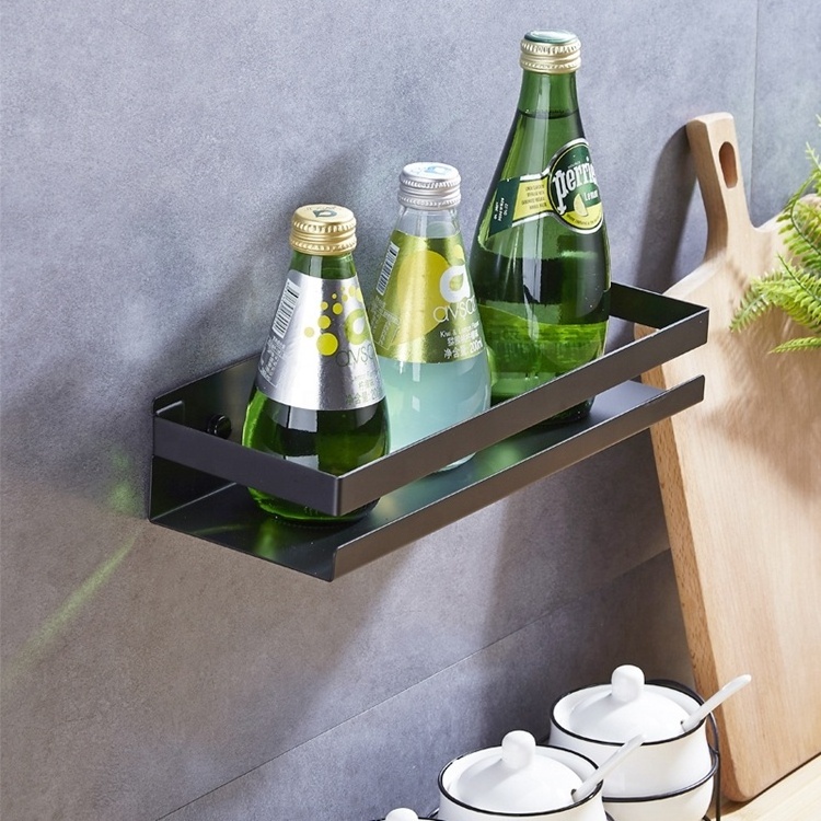 Popular Bathroom Hardware Accessories 20-40cm Matte Black Bathroom Corner Shelves Kitchen Wall Shelf Shower Shampoo Storage Rack