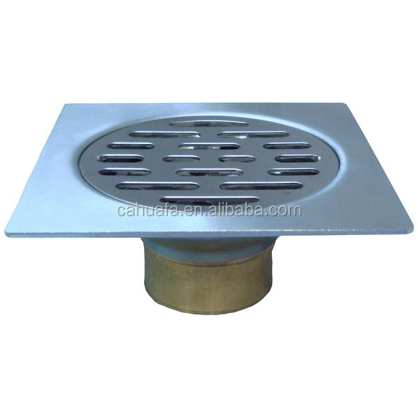 4-inches Stainless Steel Floor Drain, Brass Water Seal