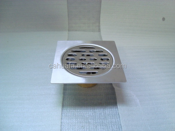 4-inches Stainless Steel Floor Drain, Brass Water Seal