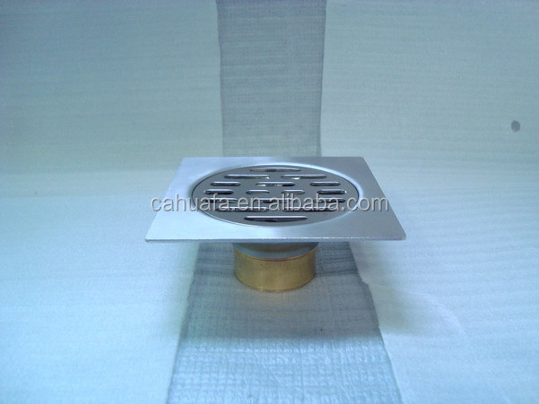 4-inches Stainless Steel Floor Drain, Brass Water Seal