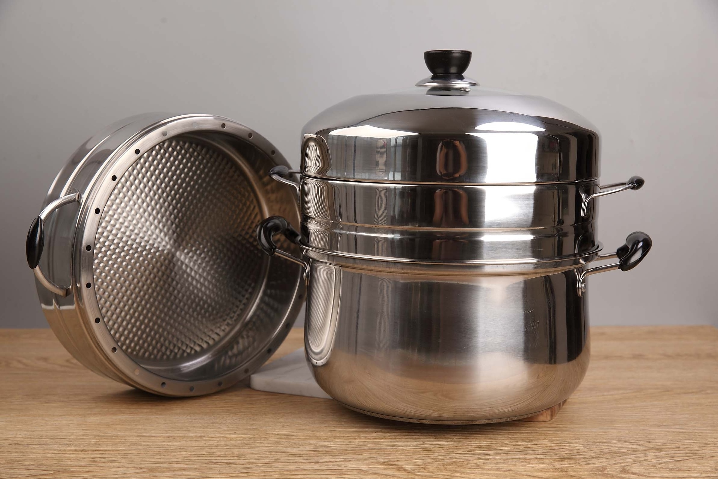 Factory Steamer Pot Multi Layers Stainless Steel 201 Dumplings Seafood Rice Cooking Food Steamer For Sale 4 layers set