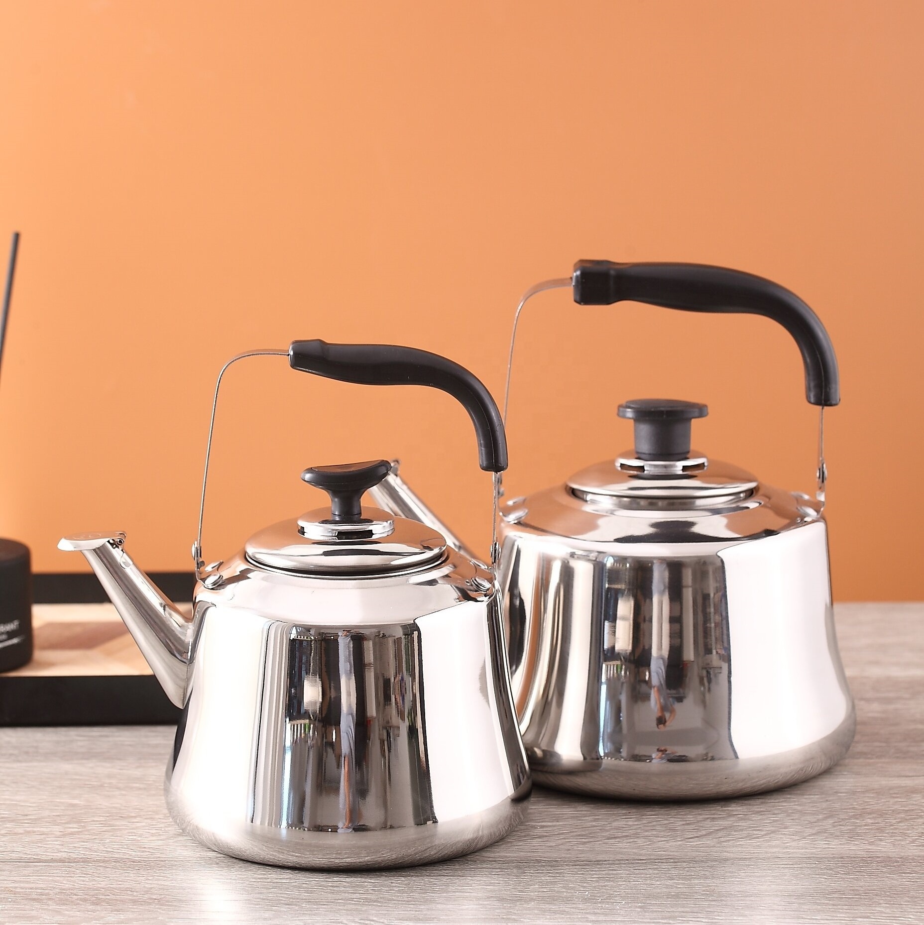 Tea Pot Water Kettle Hot Sale Stainless Steel Mirror Large Capacity 1.0-7.0 L with Filter Boiling Reminder Water Kettle