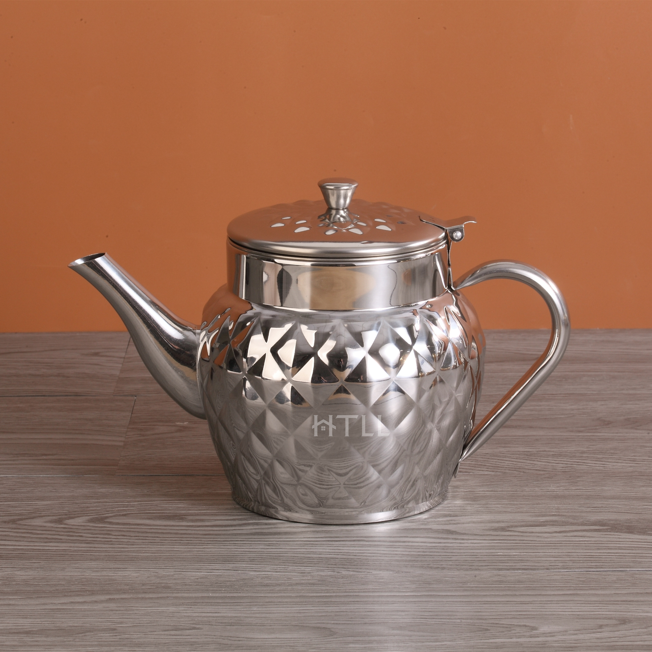 Best price of supplier stainless steel teapot for tea arabic kettle apple pot oil kettle Metal Flower Tea kettle with Strainer