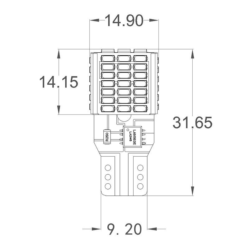 A80 2023 new Car Accessories turn signal light T15 T10 W5W LED brake bulb 3014 65SMD Reverse Back UP Stop Tail width lamp