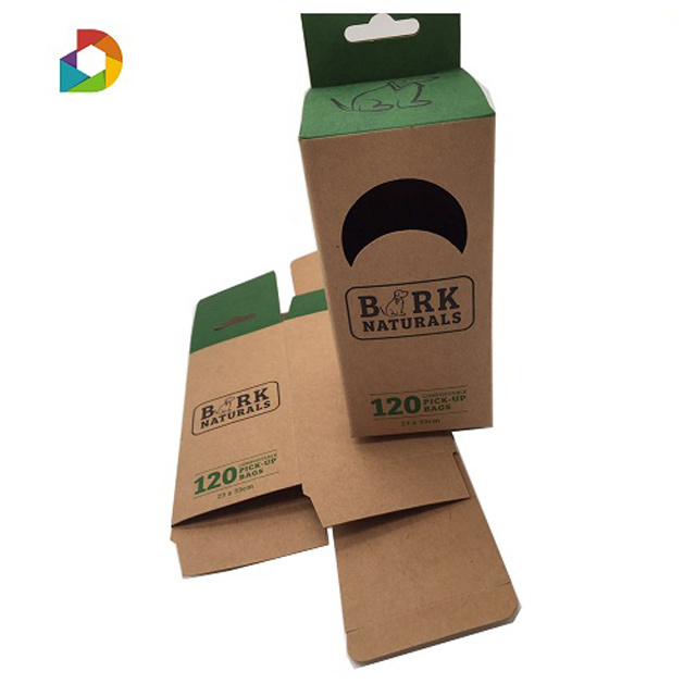 Custom Folding Brown Kraft Paper Box French Fries Small Kraft Brown Boxes for Gifts Toys Clothing