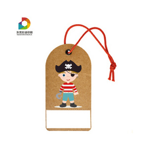 2019 New design bottle neck hang tag cute children's clothing tag with custom shape/size/color