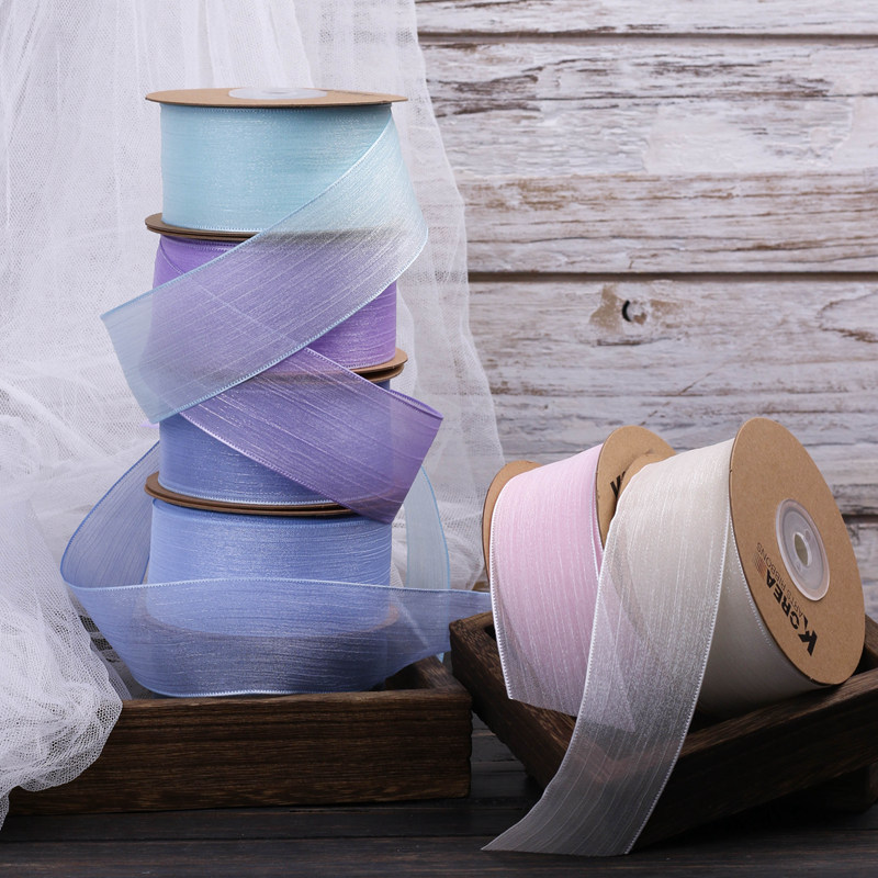 Wholesale Custom Logo Printed Ribbons for Garment Accessory Chiffon Woven 100% Polyester Ribbon