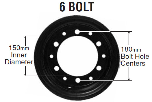 Split Wheel Rim 5.00F-10 Bolt hole 6-17.5 PCD180 CB150 Fork Lift Wheel For Toyota Forklift Tyre 6.50-10