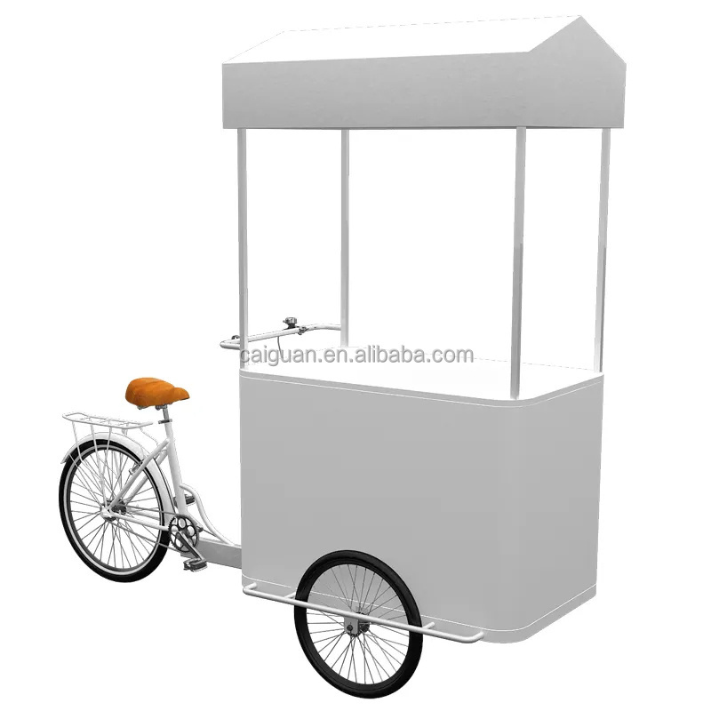 Mobile Street Customized Design Food Bike Hot Dog Vending Cart 3 Wheels Coffee Tricycle for Sale