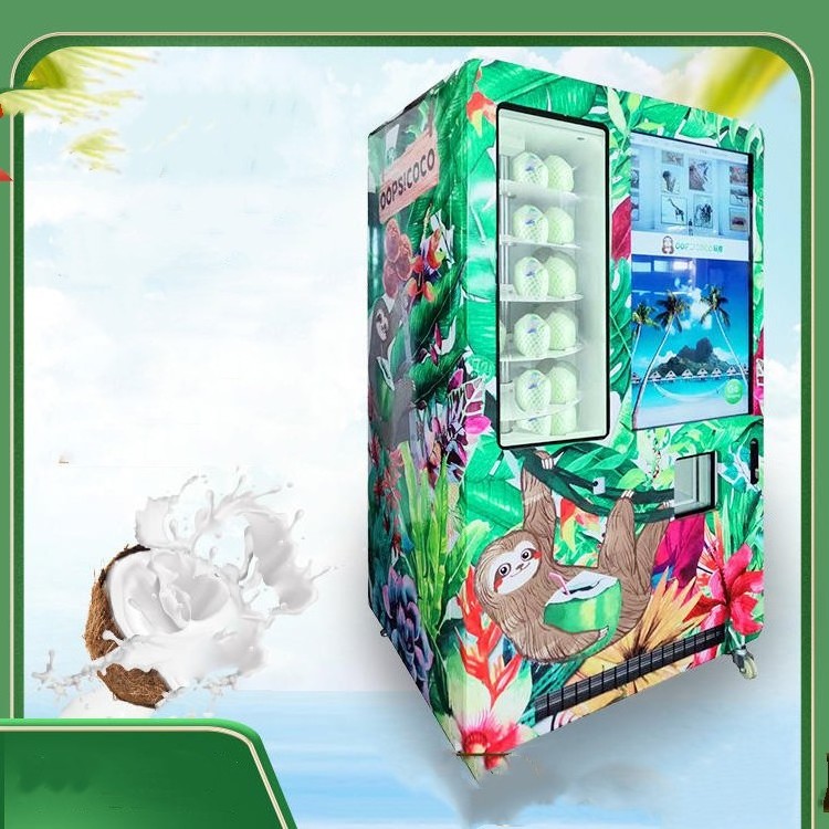 Mobile juice bar kiosk for beach side mobile coconut fresh bar vending machine