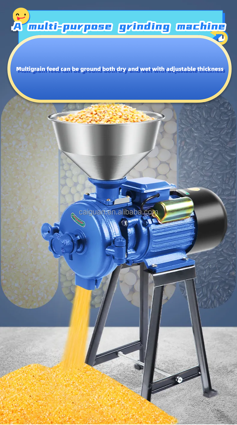 Hot Sale Popular Professional Moving Easily Grain Milling Grind Machine Corn Mill Grinder Machine