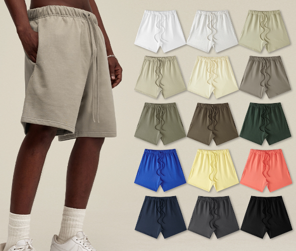 Men's Street Wear Pure cotton  440 GSM Custom Men Casual Shorts Blank Plain Instock Shorts