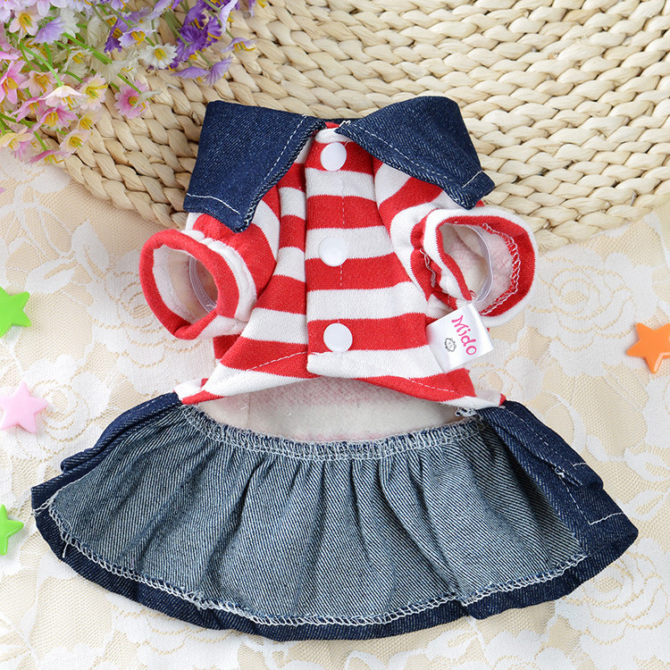 Hot Sales Striped Jean Winter Small Pet Jumpsuit Overalls Dress Dog Clothes From China Luxury Designer Dog Clothes Pet Hoodies