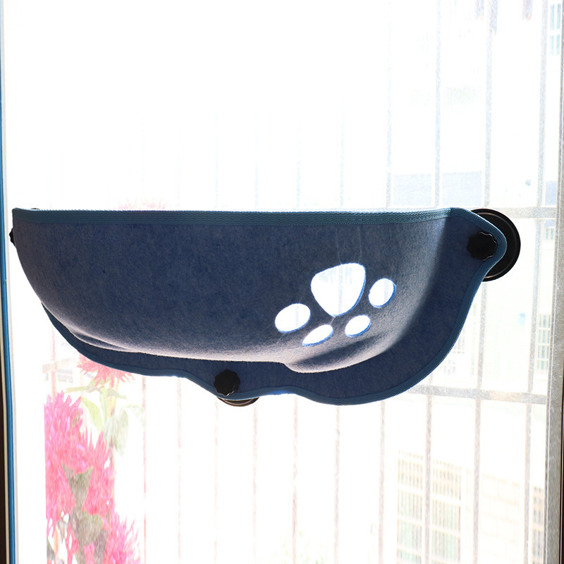 Pet Window Cat Beds Powerful Sucker Hammock Removable Indoor Hanging On The Pet Perch Felt With Suction Cup Cats Window Bed