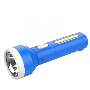 2023 CH-128 New portable medium led Rechargeable flashlight for home multifunctional emergency torch light led flashlight