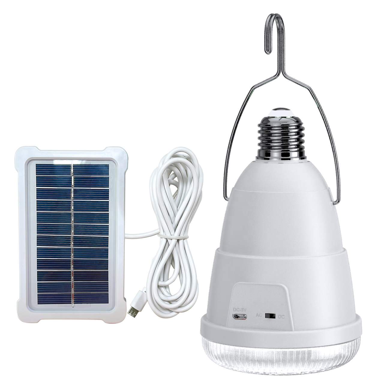 2023CH-3630 LED Emergency Blub E27 28W With hook and solar panel Outdoor Indoor LED Bulb Lamp Home Lighting Solar Emergency Bulb