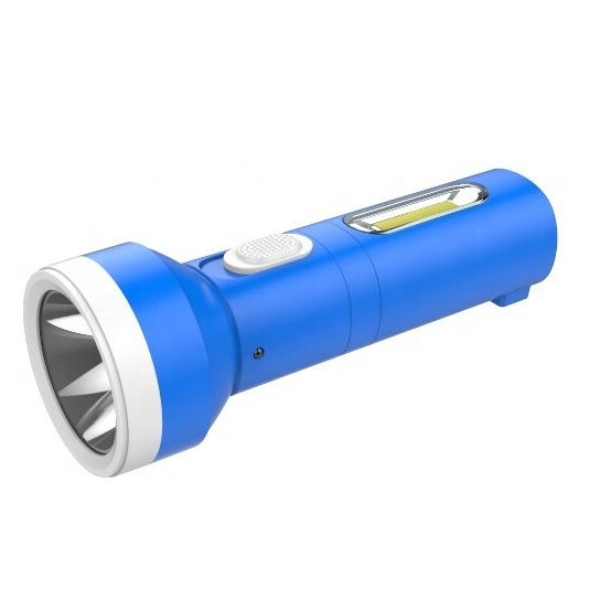 2023 CH-127 OEM FACTORY HOT SELL portable round/flat plug rechargeable plastic mini led flashlight for daily life