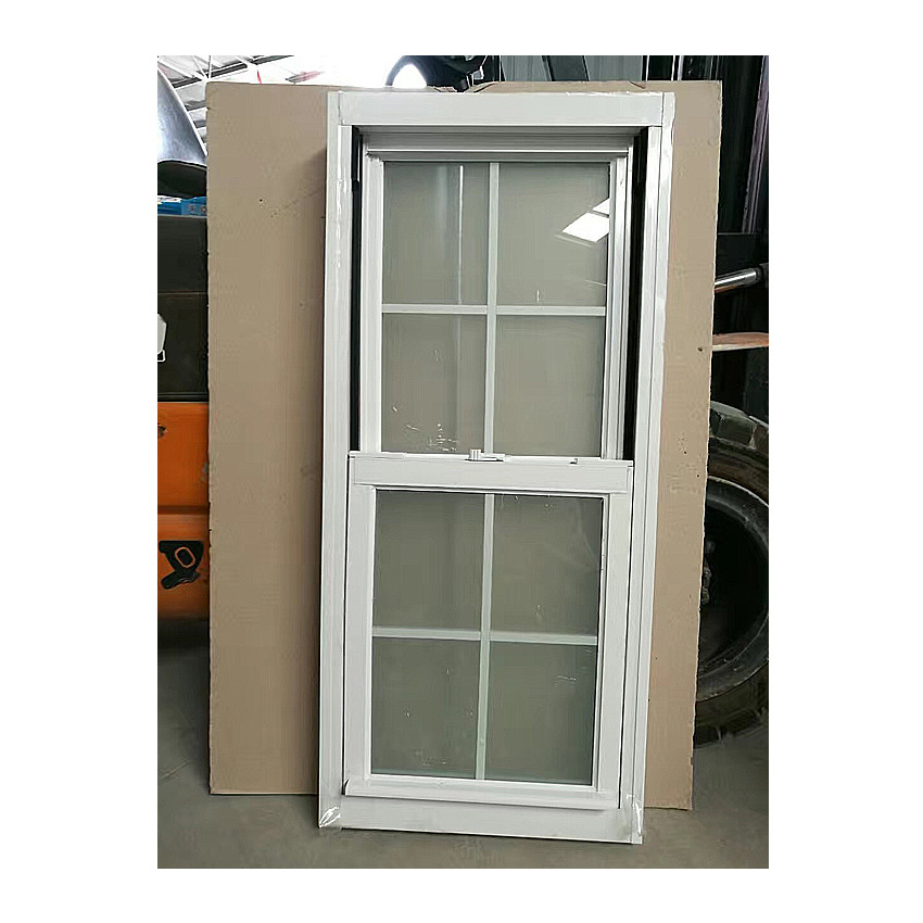 Double Tempered glass hung window aluminum up down sliding window