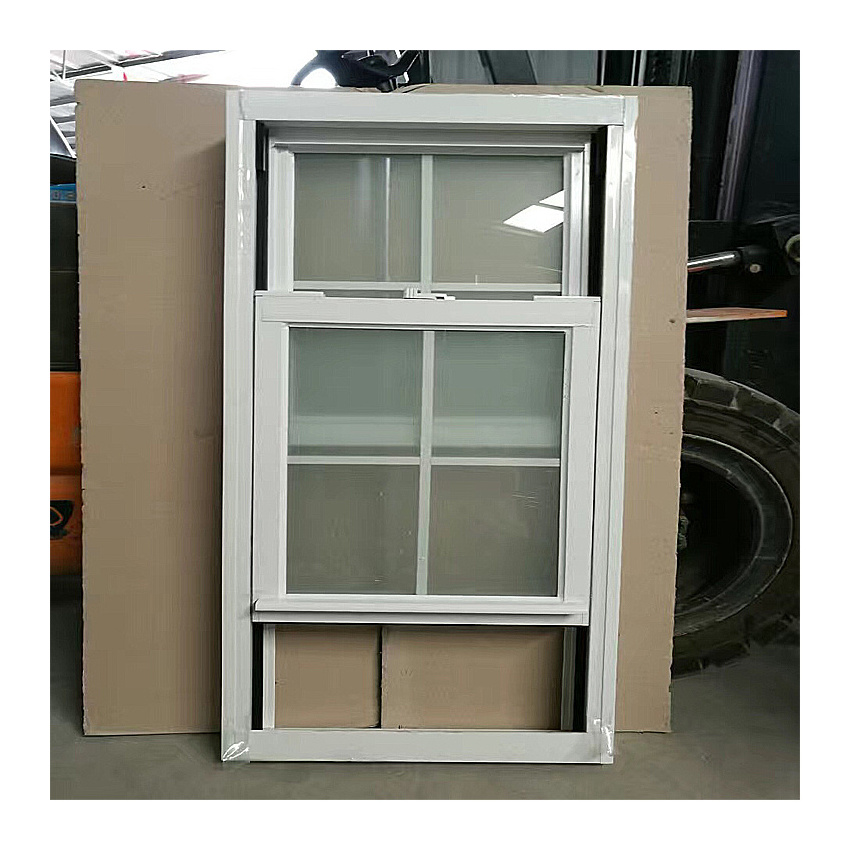 Double Tempered glass hung window aluminum up down sliding window