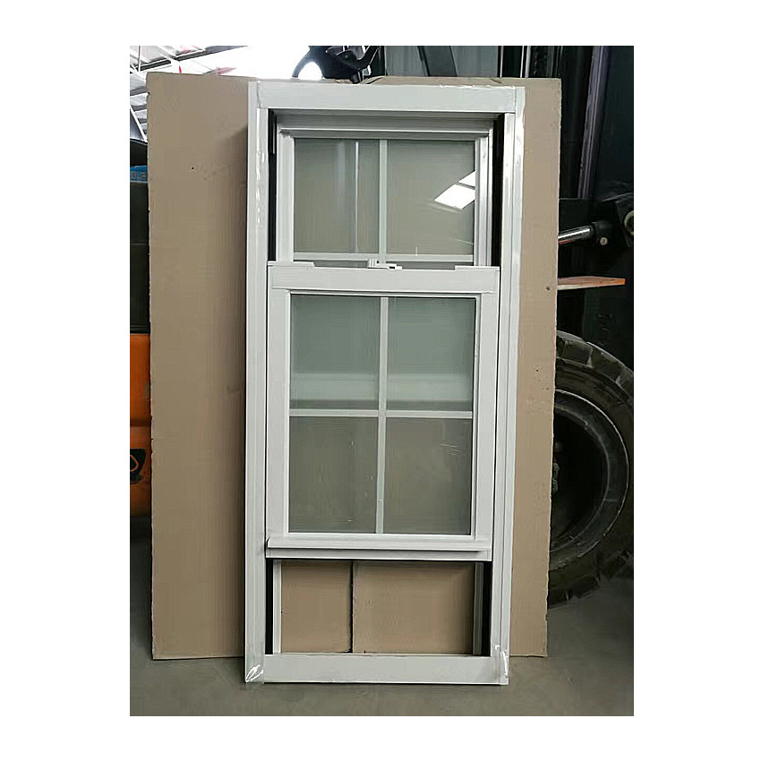 Double Tempered glass hung window aluminum up down sliding window