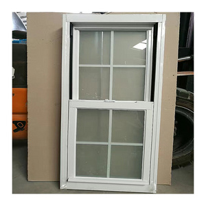 Double Tempered glass hung window aluminum up down sliding window