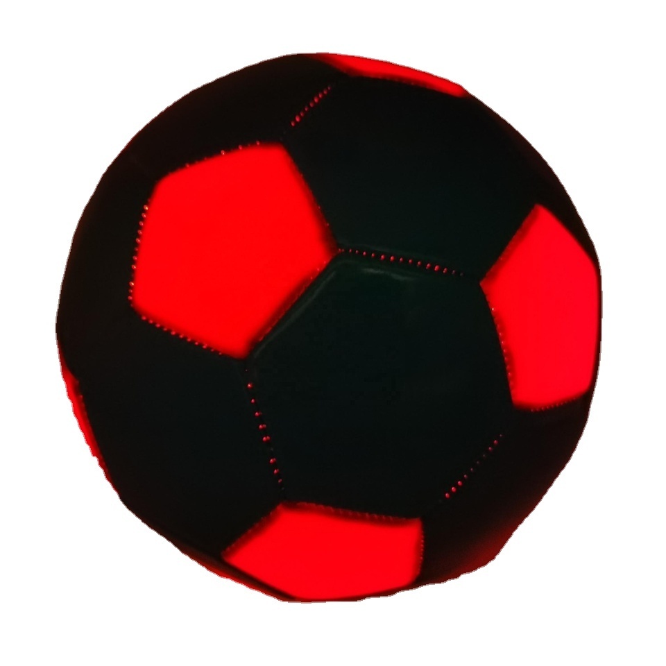 Custom logo blue LED Machine Stitching TPU Soccer size 5 luminous football glow in dark led light up soccer ball