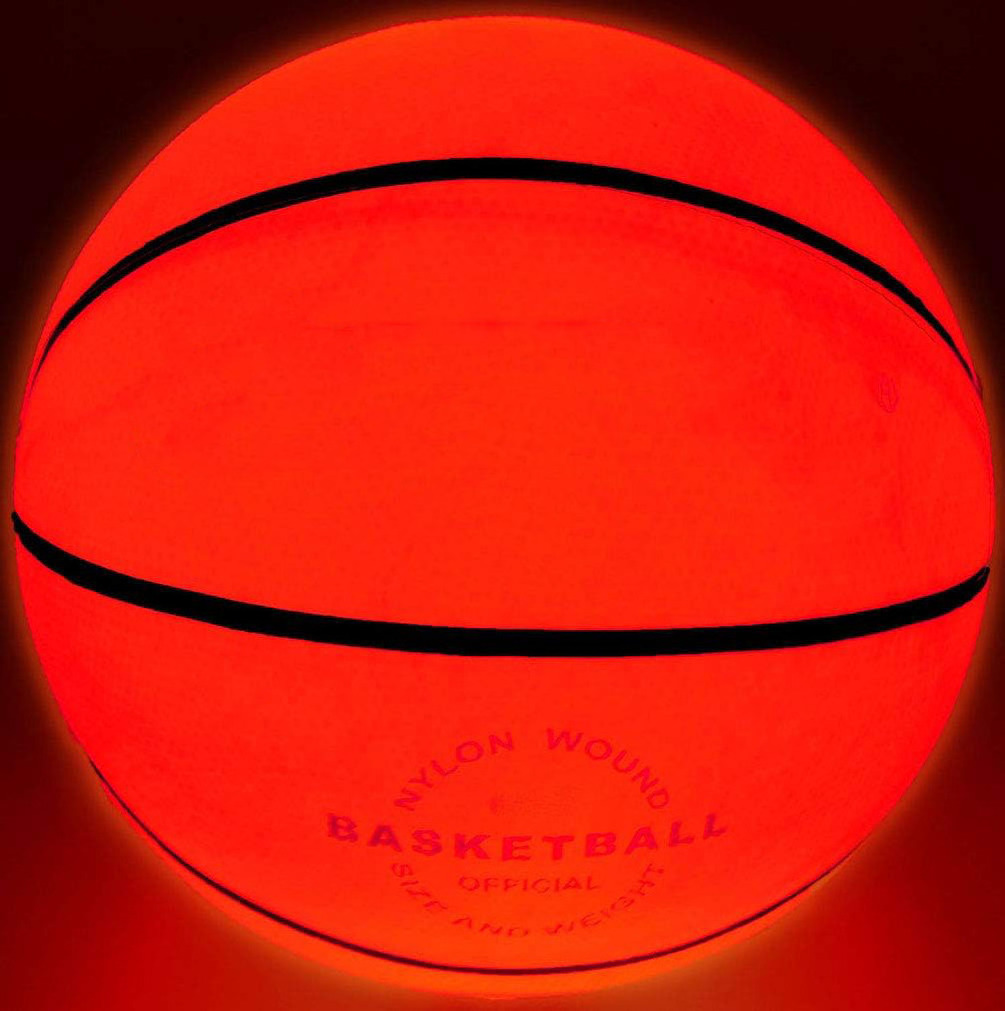 No 5 7 Glow in The Dark Basketball for Teen Boy - Glowing Colorful Basket Ball Light Up Toy for Night Ball Games