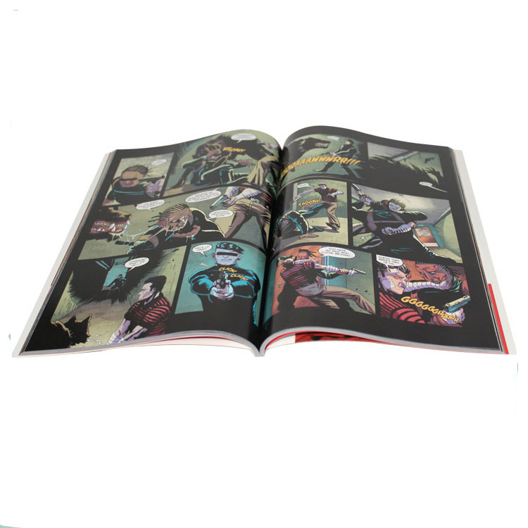 Custom Perfect Binding Softcover Comic Book Manga Printing Service with High Quality