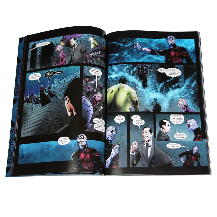 Custom Perfect Binding Softcover Comic Book Manga Printing Service with High Quality