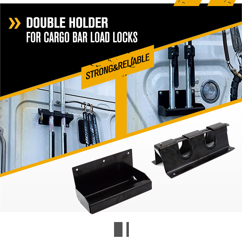 Double Holder for Cargo Bar Load Locks  2-Piece: Restraint + Bottom Foot Protector