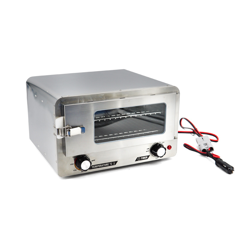 DC12V 120W Stainless Steel Toaster Oven Food Heater Portable Microwave For Car/Truck/Camping