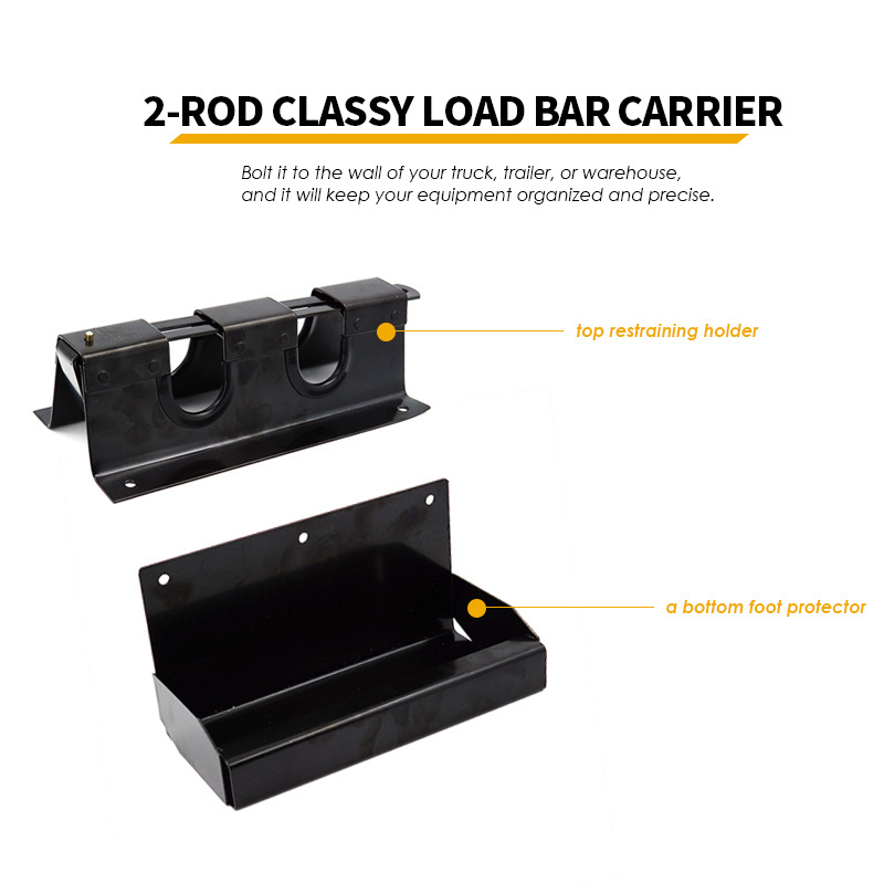 Double Holder for Cargo Bar Load Locks  2-Piece: Restraint + Bottom Foot Protector