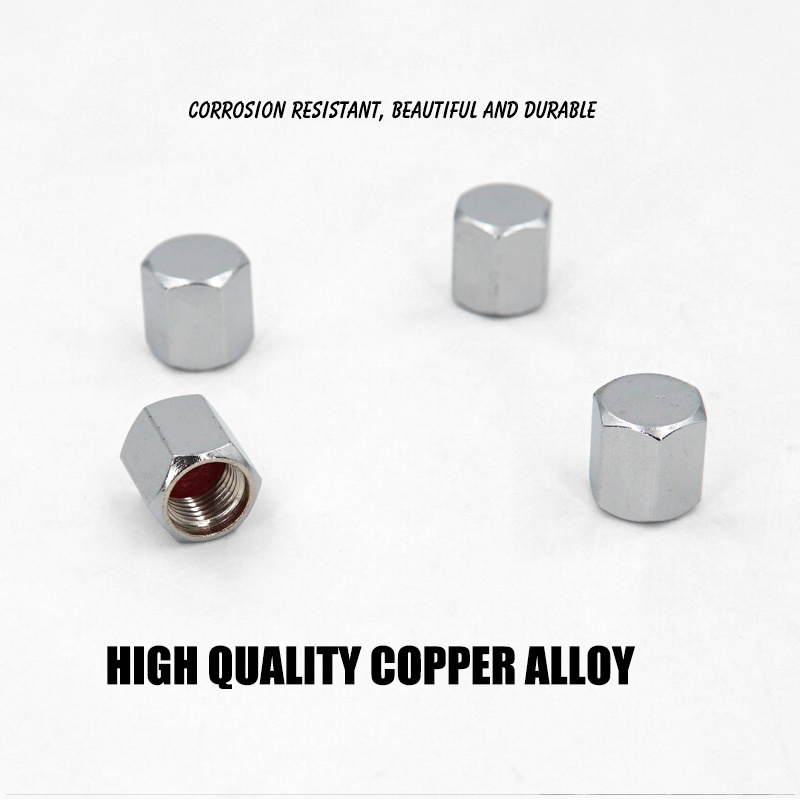 Car Copper Chromed Tire Valve Stem Cap