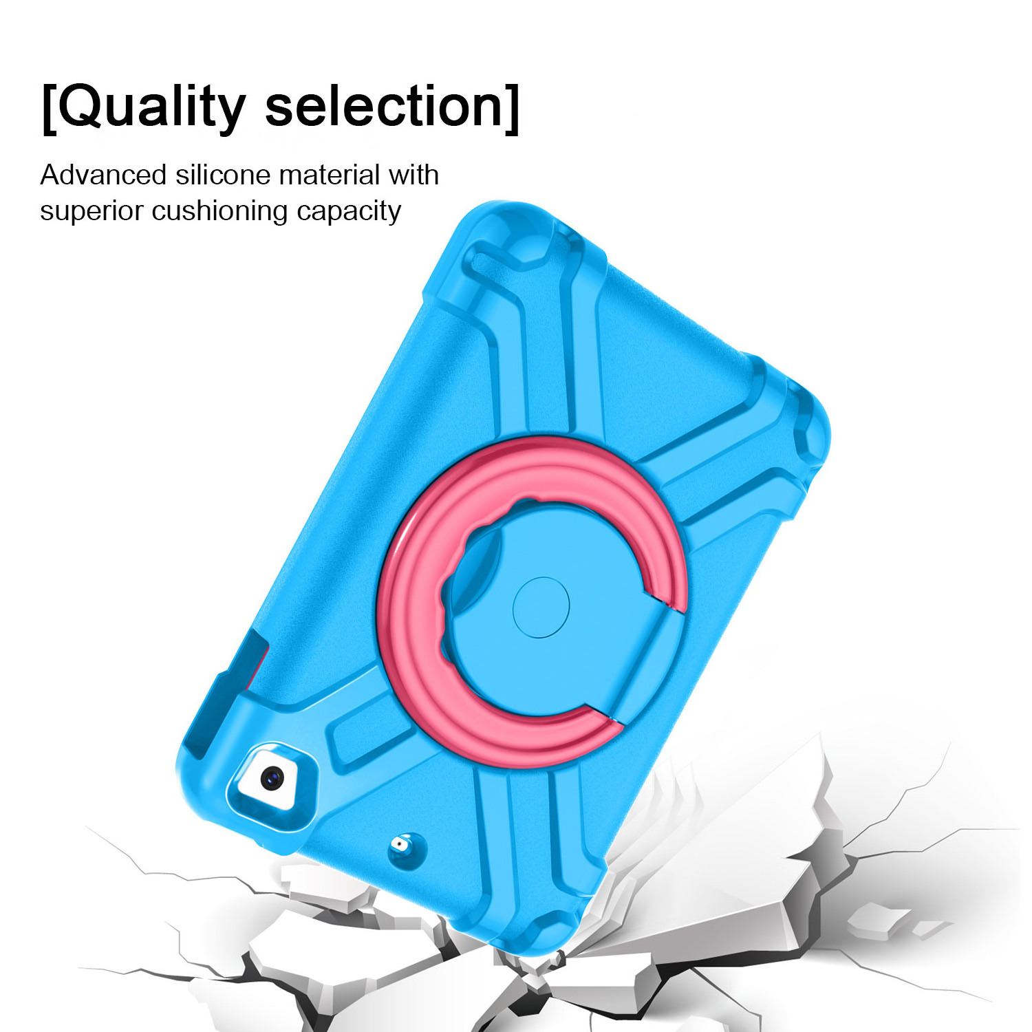 Children Safe Non-toxic Eva Hand Grip Stand Shockproof Silicone Cover For Ipad Mini 1 2 3 7.9 Inch Kids Tablet Case