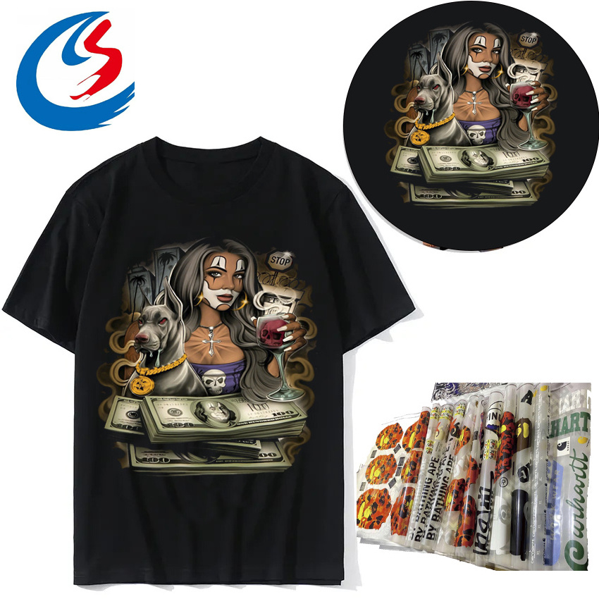 2024 New Cool Plastisol DTF Transfers Marvel series Anime Decorative Heat Transfer Vinyl Iron On Sticker Design for T-shirt