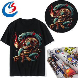 2024 New Cool Plastisol DTF Transfers Marvel series Anime Decorative Heat Transfer Vinyl Iron On Sticker Design for T-shirt