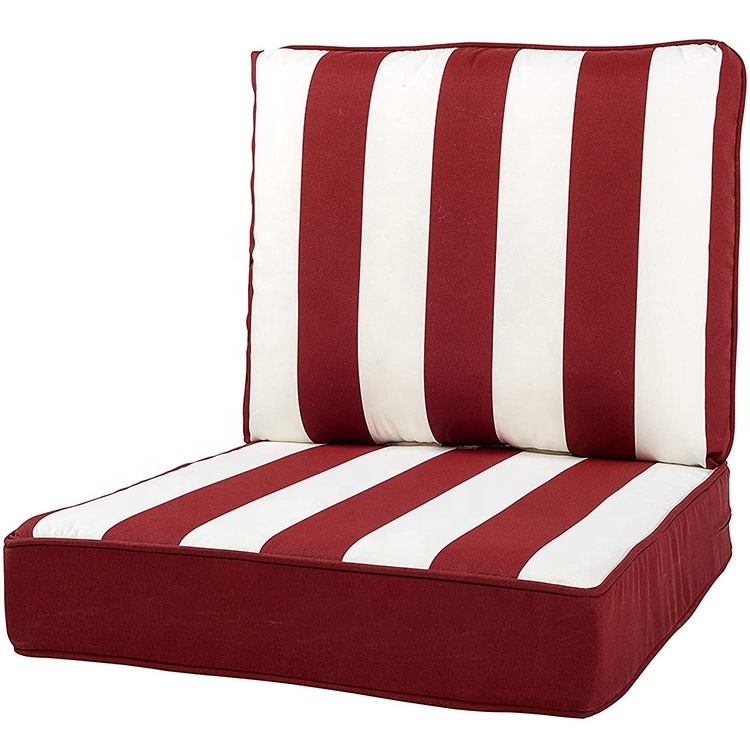 outdoor wicker replacement patio furniture red stripe fabric sofa cushion sale