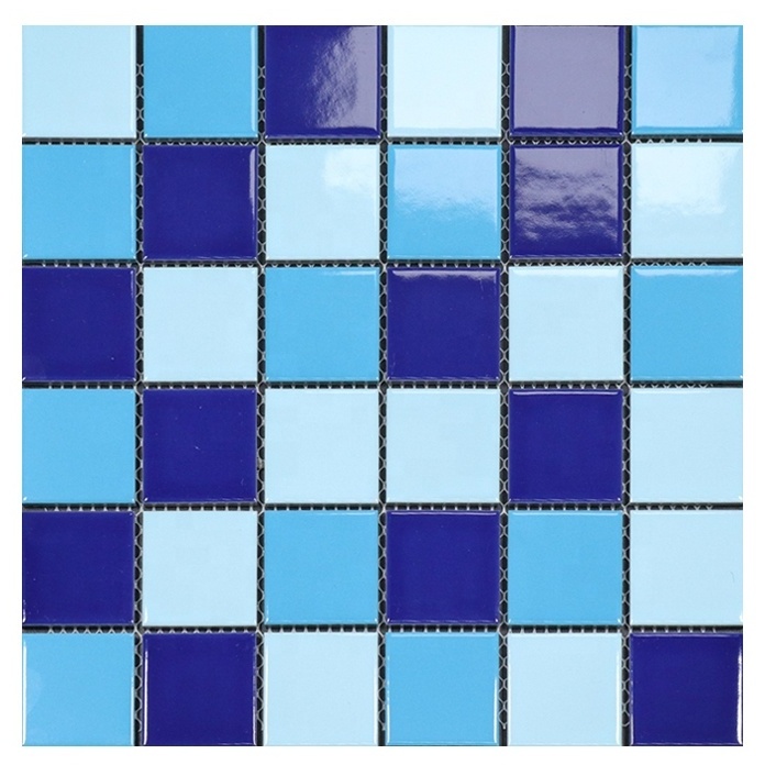 Customized Green Glitter Glass Mosaic Tiles Swimming Pool Kitchen Bathroom Wall-Finger Craft Gradient Design Smalti Mosaic Tile