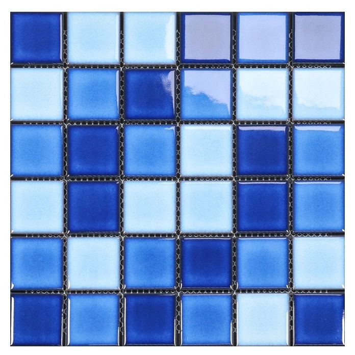 Factory Direct 24K Gold Mosaic Tile Pool Wholesale Price Porcelain Homogeneous Floor Tile Swimming Pool 24K Gold Mosaic Tile