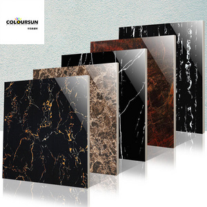 Glossy Marble Floor Tiles Polished Glazed Porcelanto Porcelain Black Ceramic Non-slip Floor Tile