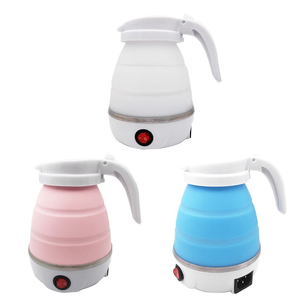 New style Travel Folding Food Grade Silicone Portable Household Retractable Small Electric jug  Kettle