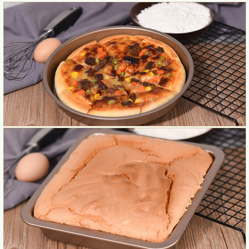 Carbon Steel 5 Pieces 8-inch 6 Cup Cake Pan Nonstick Bakeware Model Pizza  Dishes Tray Molds Baking Tool Set