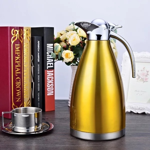 2 Liters 68 Oz 12 Hour Heat Retention Double Walled Vacuum Thermos Insulated Stainless Steel Coffee Thermal Carafe