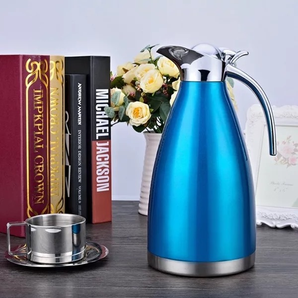 2 Liters 68 Oz 12 Hour Heat Retention Double Walled Vacuum Thermos Insulated Stainless Steel Coffee Thermal Carafe