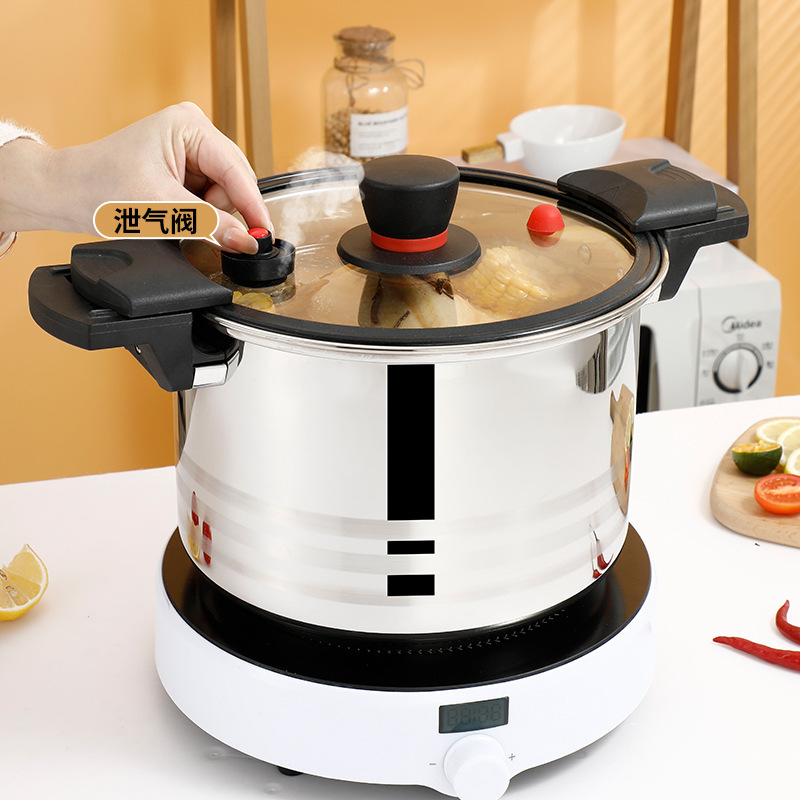 Pressure Cooker With Foldable Handle Induction Stainless Steel 304 Pressure Cooker Pot Gas Stove Pressure Cooker With Handle