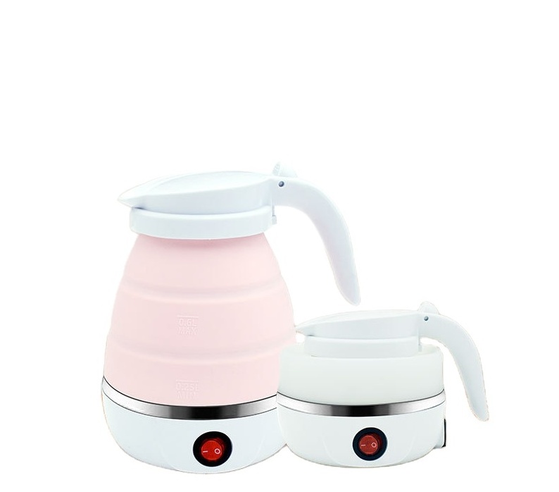 New style Travel Folding Food Grade Silicone Portable Household Retractable Small Electric jug  Kettle