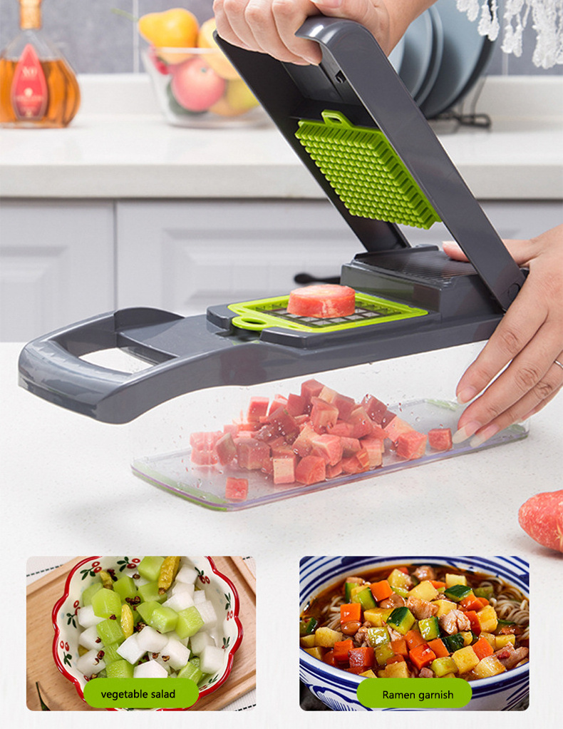 multifunctional Cheese Grater Vegetable cutter Slicer Dicer Cutter Onion Vegetable Chopper with Container and Blades