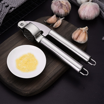 Premium Multifunctional Kitchen Gadgets Garlic Mincer Crusher Rocker Manual Stainless Steel Garlic Press