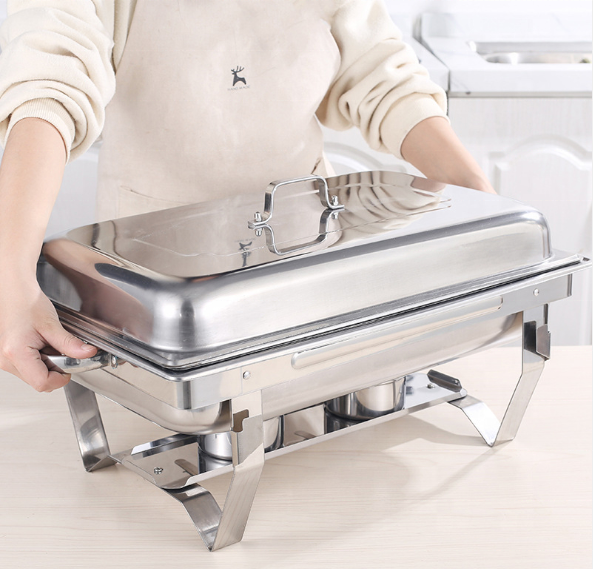 Wholesale Indian chaffing dish rectangle electric buffet food warmer stainless steel chafing dishes for sale